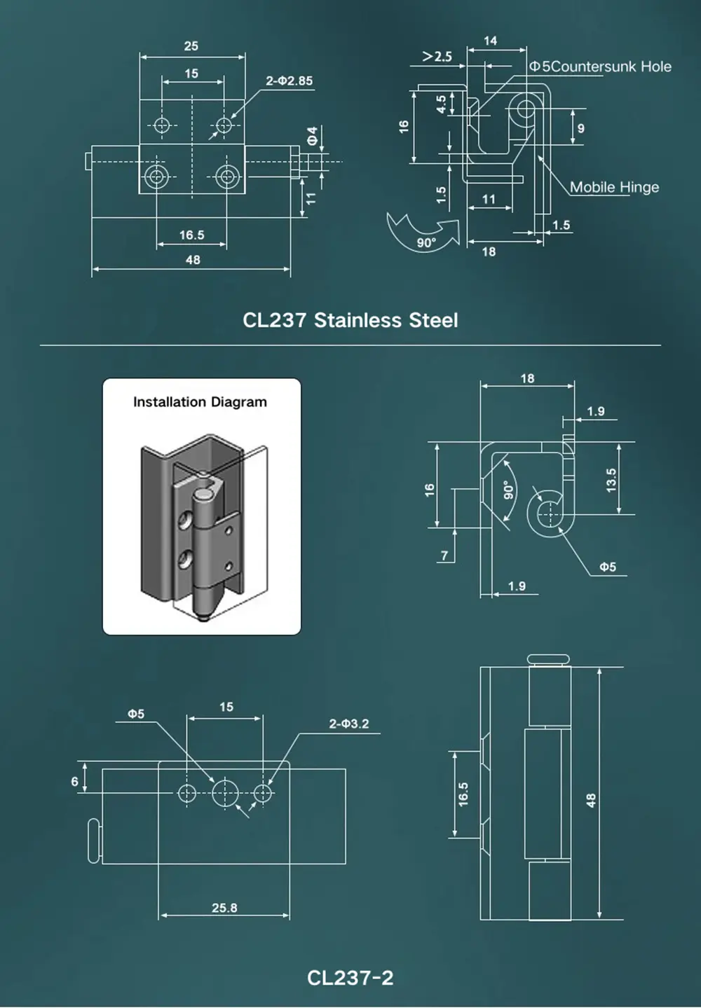 Cabinet Concealed Hinge