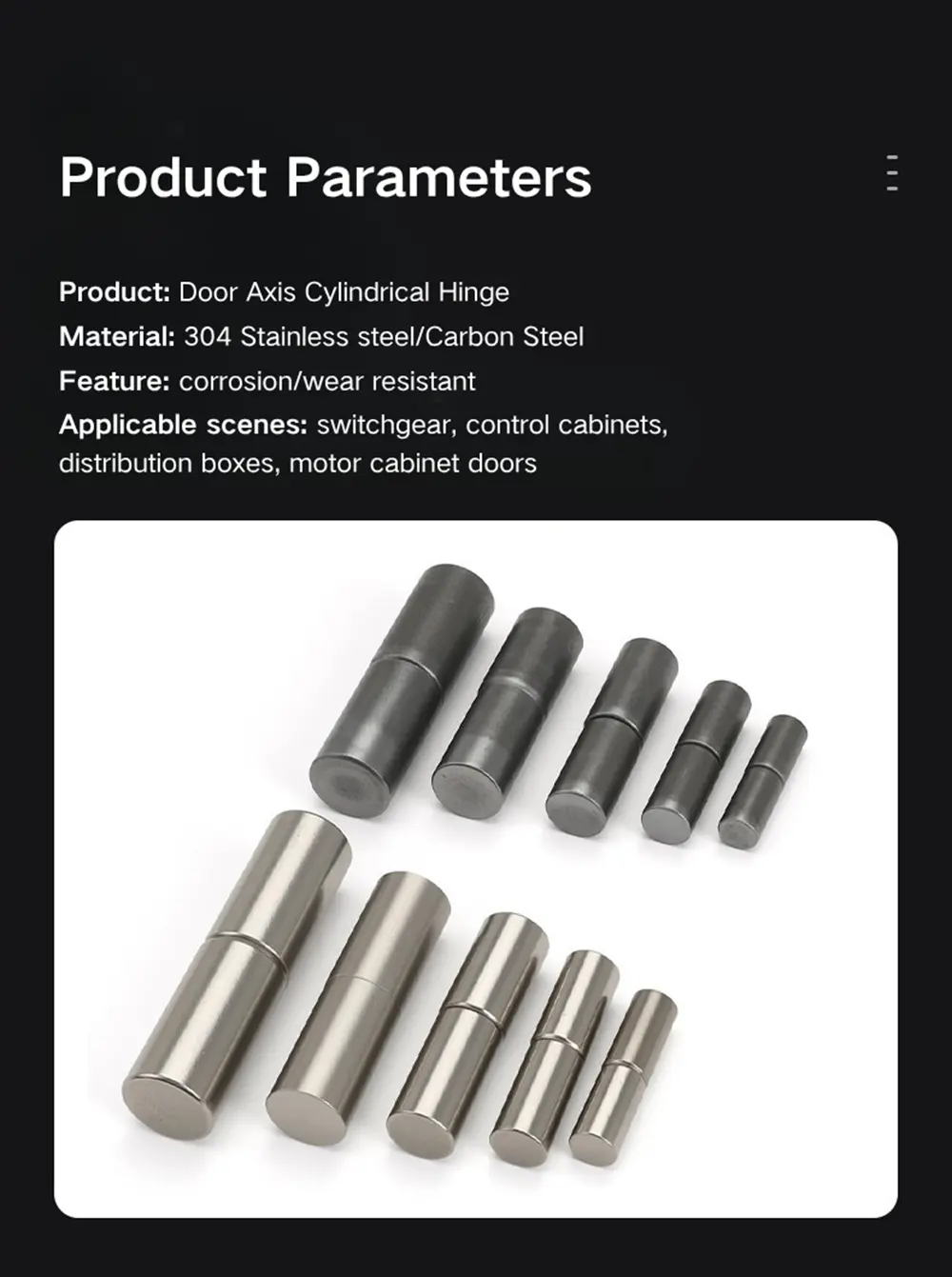 In Line Hinge Stainless Steel Lift Off