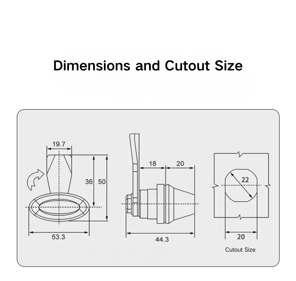 Plastic Cabinet Door Lock